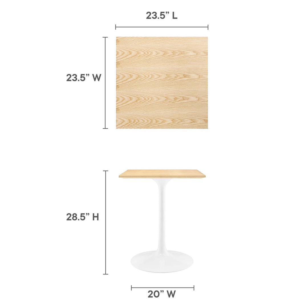 Luxe 24" Square Solid Surface Dining Table