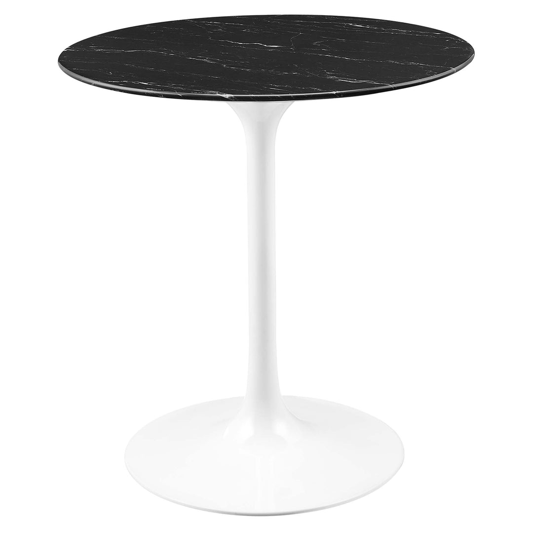 Lorna 28" Round Resin Marble Dining Table