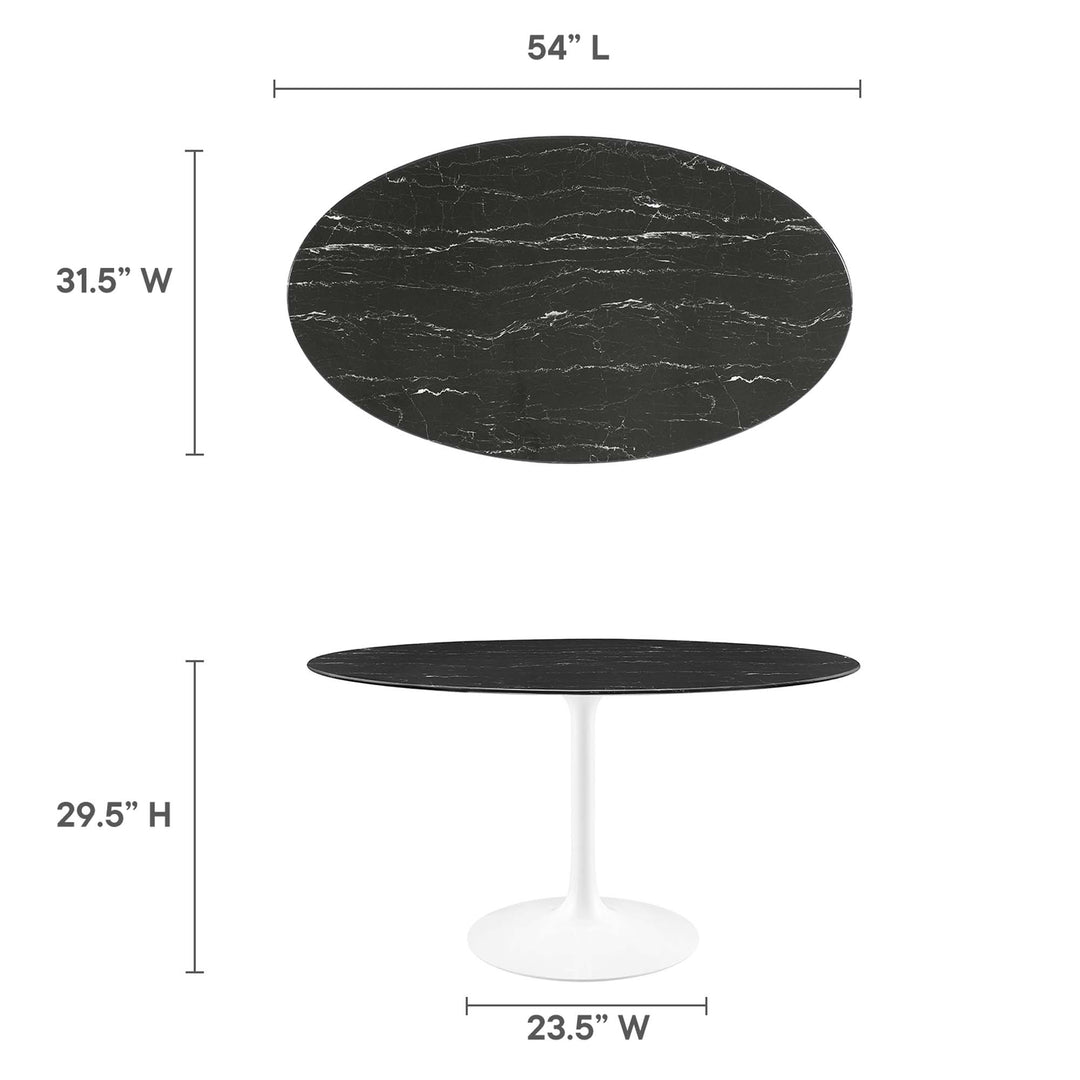 Lorenzo 54" Oval Onyx Dining Table