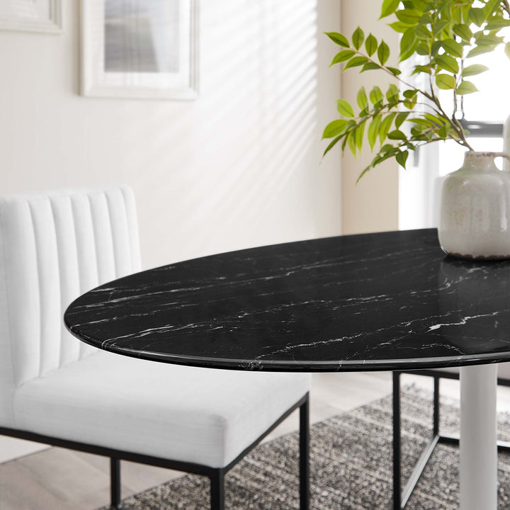 Lorenzo 54" Oval Onyx Dining Table