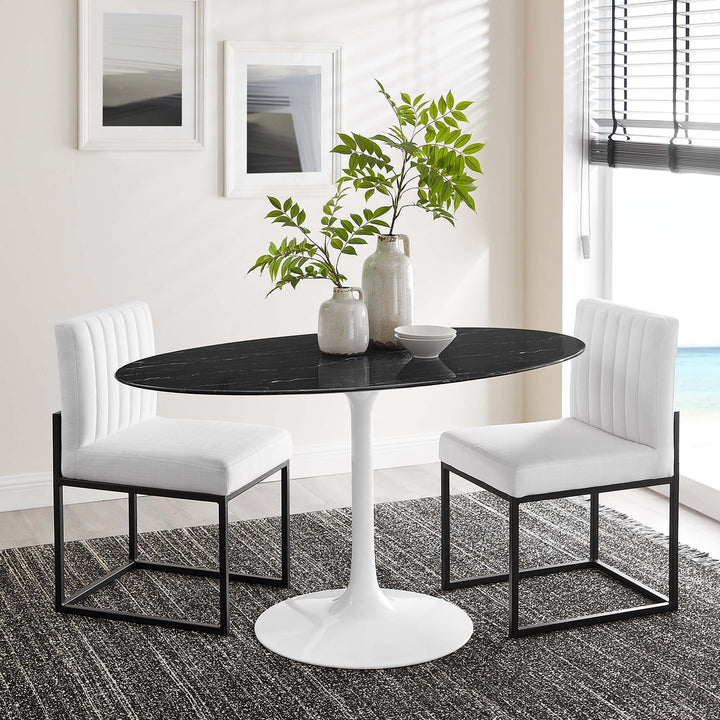 Lorenzo 54" Oval Onyx Dining Table