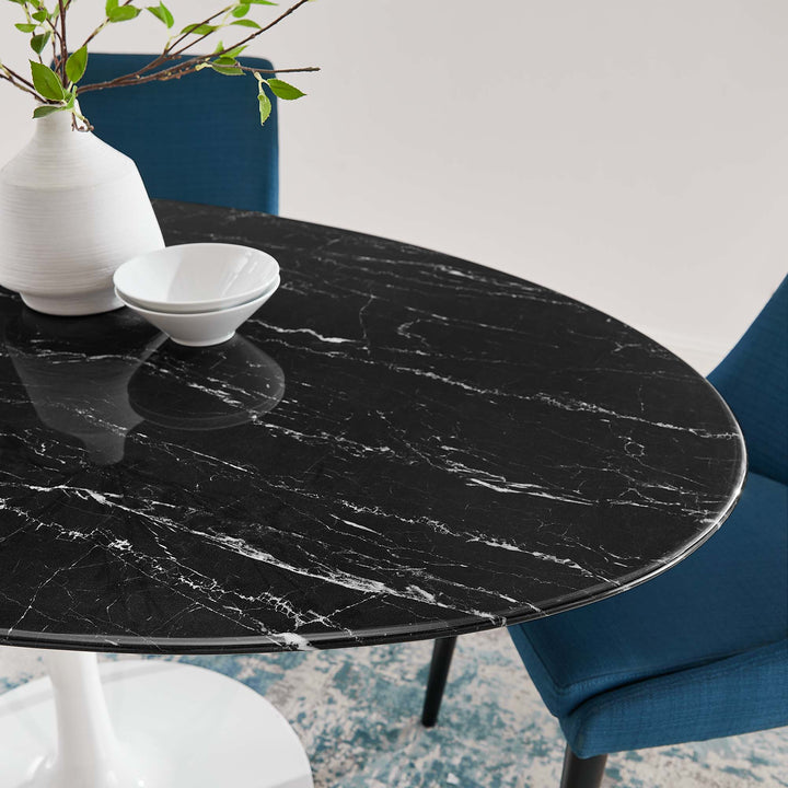 Luna 60" Oval Onyx Dining Table