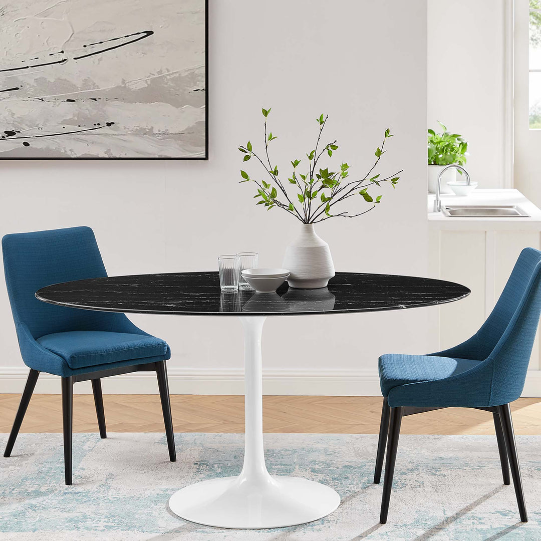 Luna 60" Oval Onyx Dining Table