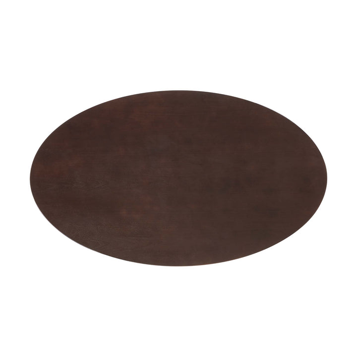 Livia 60" Oval Cherry Walnut Wood Grain Dining Table