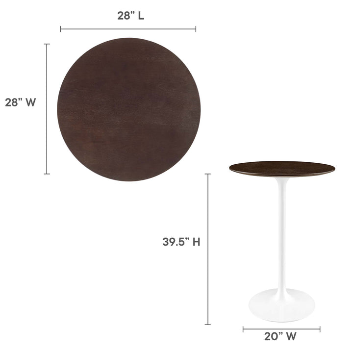 Lorna 28" Round Rustic Bistro Table