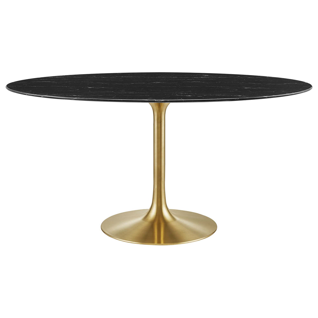 Lucia 60" Oval Onyx Dining Table