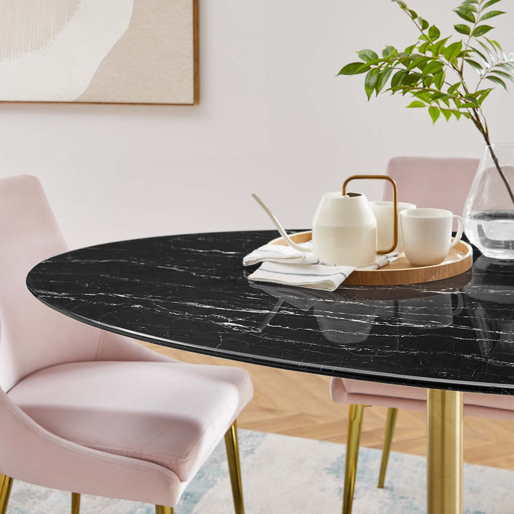 Lucia 60" Oval Onyx Dining Table