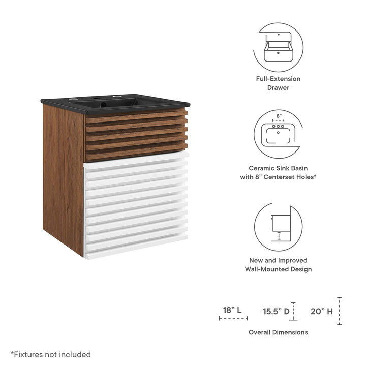 18" Wall-Mount Washstand