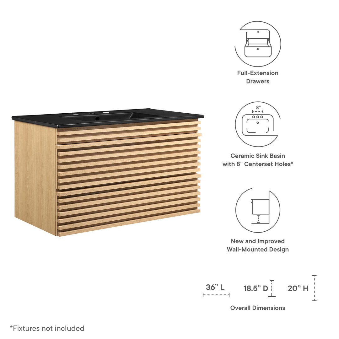 36" Wall-Mount Washstand