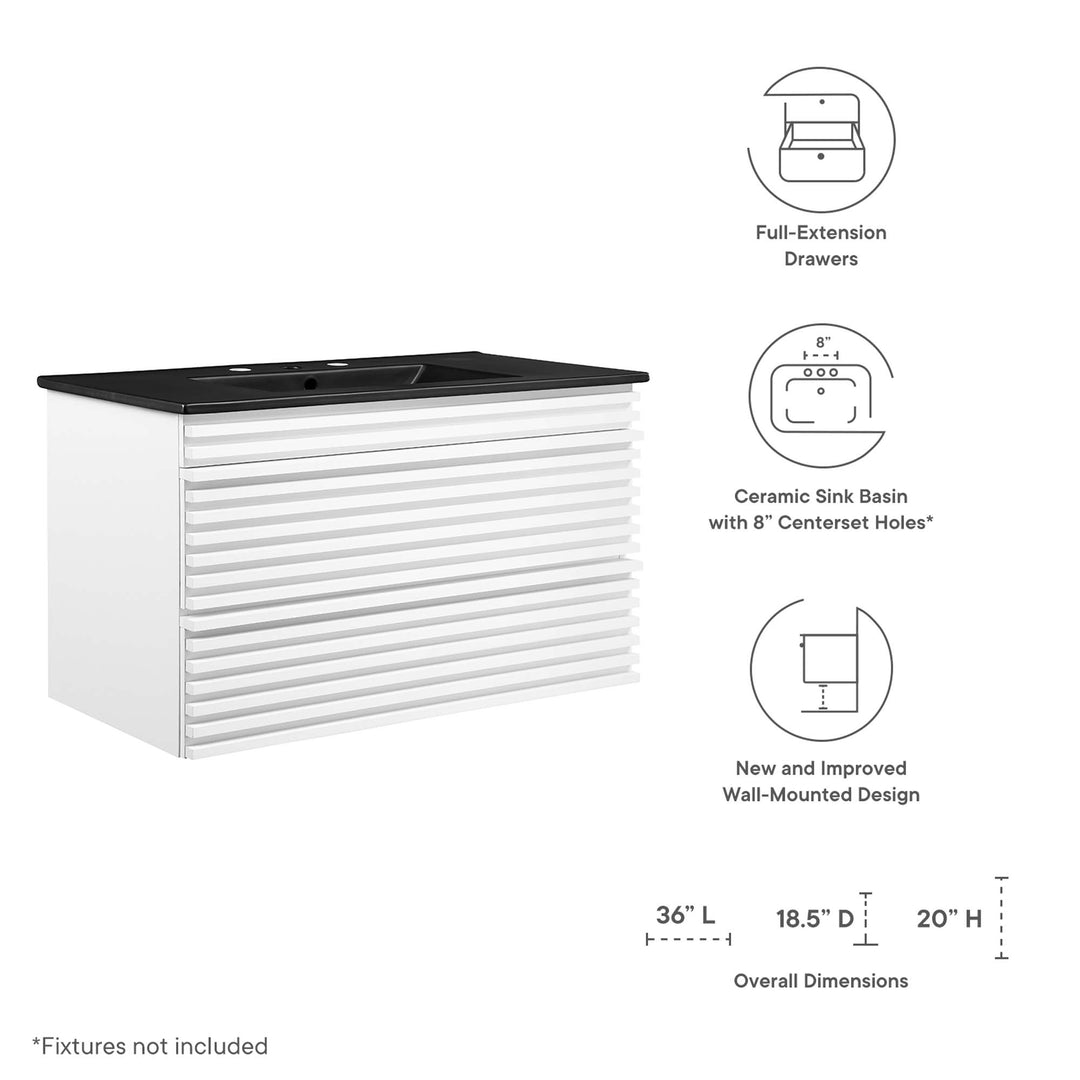 36" Wall-Mount Washstand