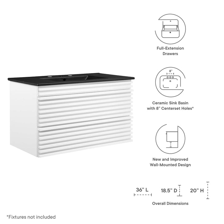 36" Wall-Mount Washstand