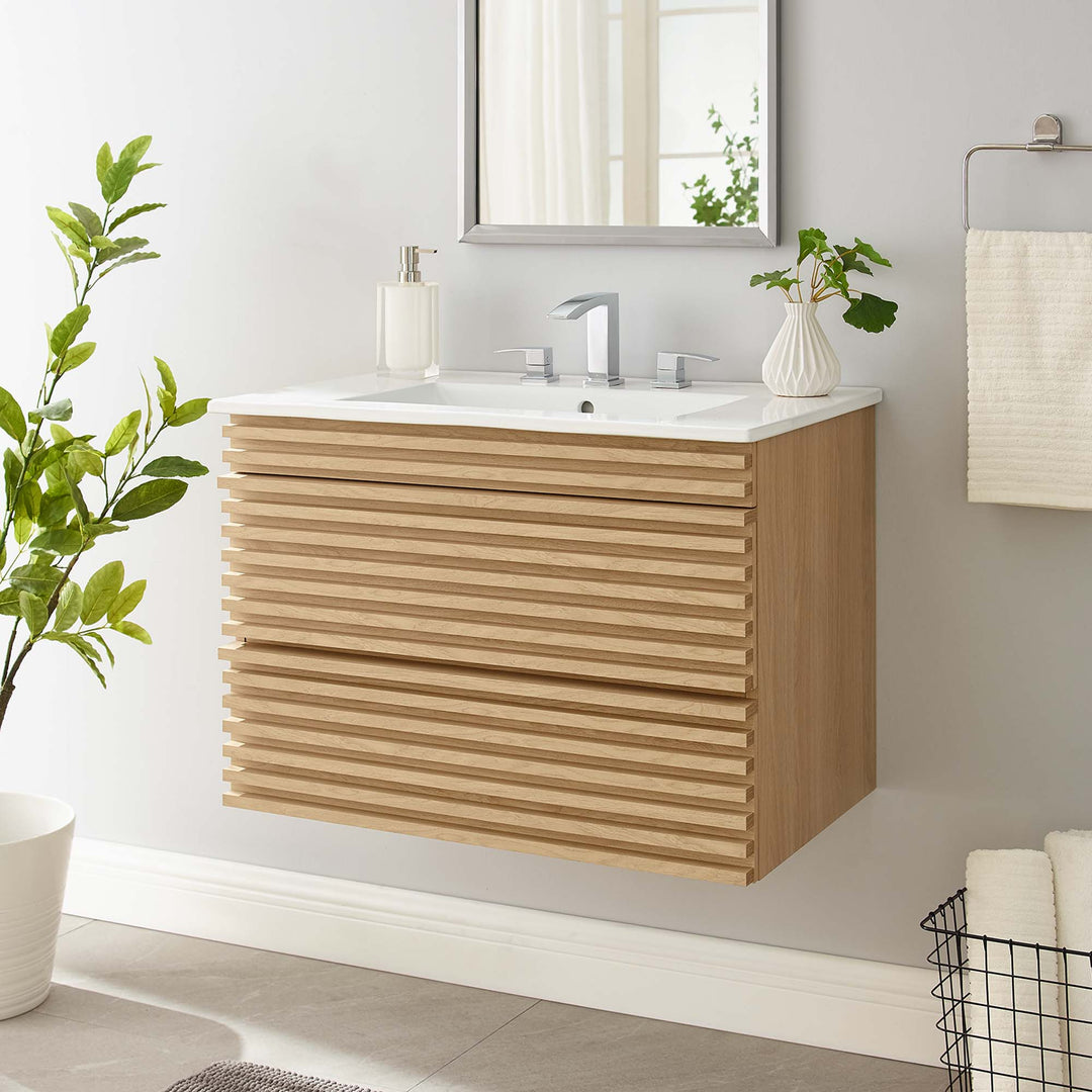 30" Wall-Mount Washroom Vanity