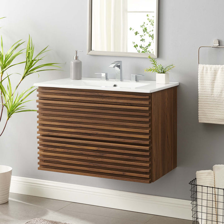 30" Wall-Mount Washroom Vanity