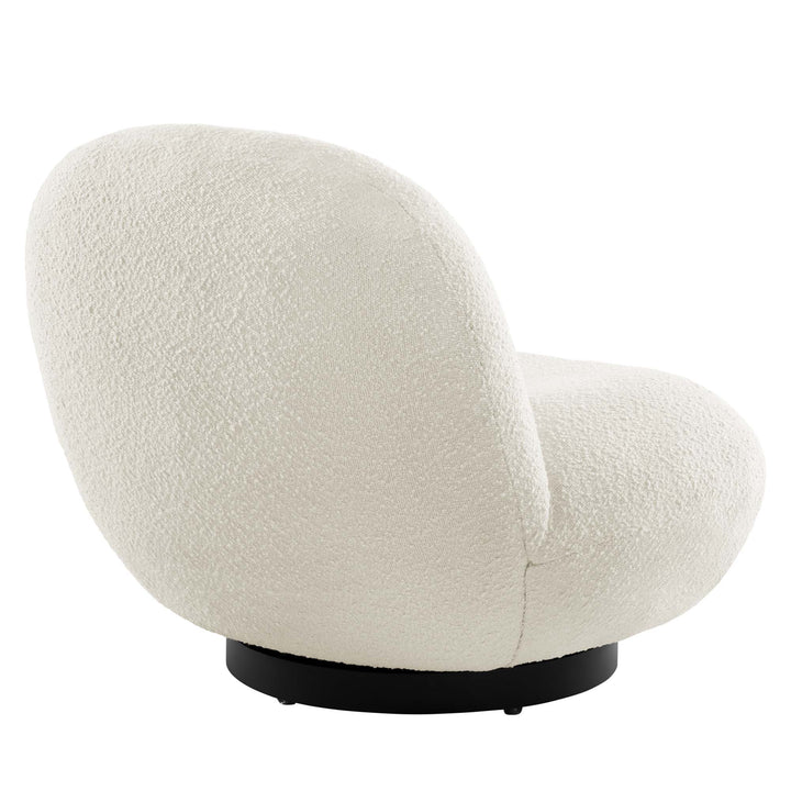 Kismet Boucle Upholstered Fabric Swivel Chair