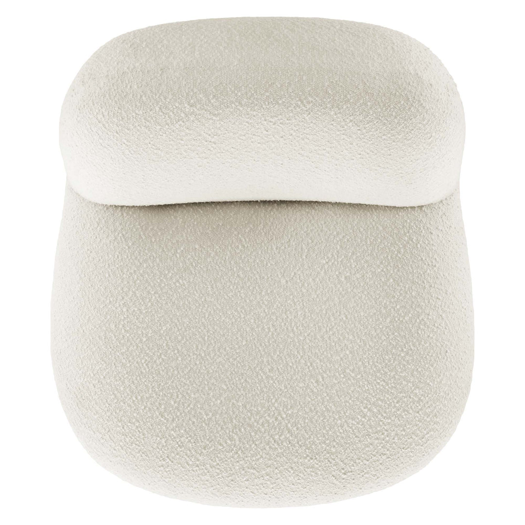 Kismet Boucle Upholstered Fabric Swivel Chair