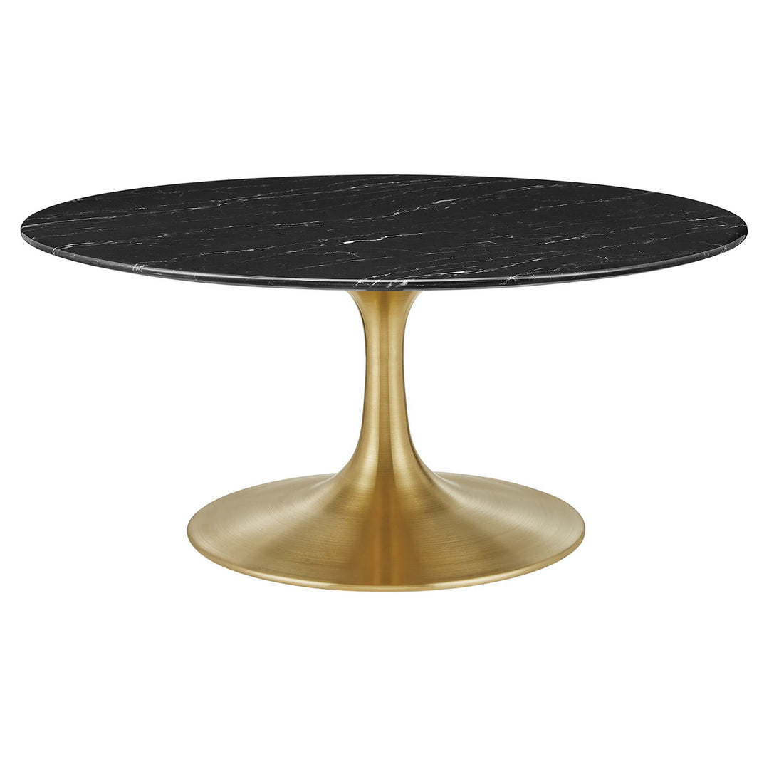 Lexie 36" Round Faux Marble Coffee Table