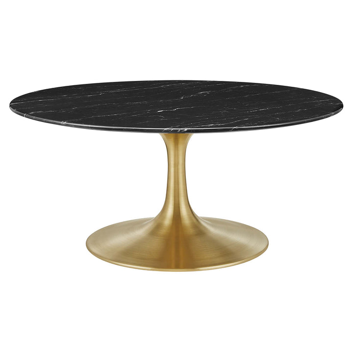 Lexie 36" Round Faux Marble Coffee Table