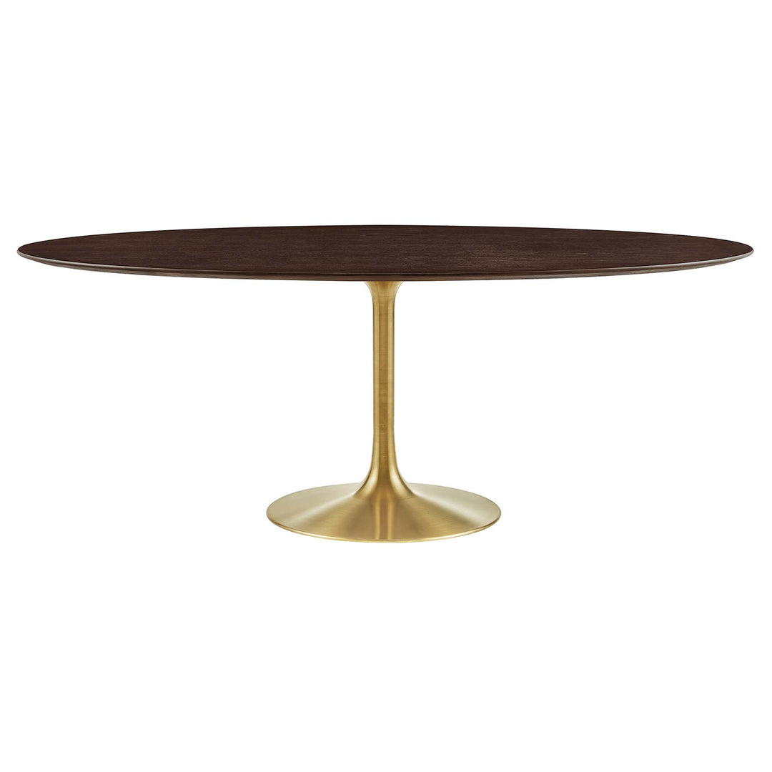 Linden 78" Oval Wood Grain Dining Table