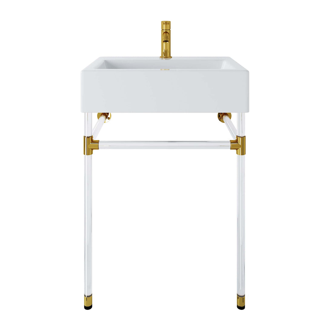 Refine 24" Acrylic Wall-Mount Bathroom Vanity