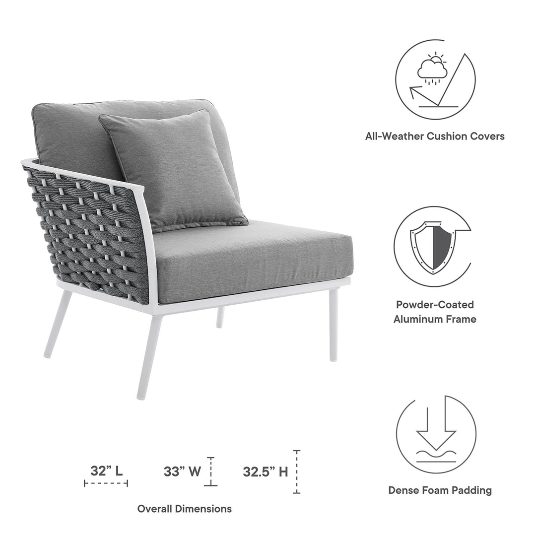 Summit Outdoor Patio Aluminum Left-Facing Armchair