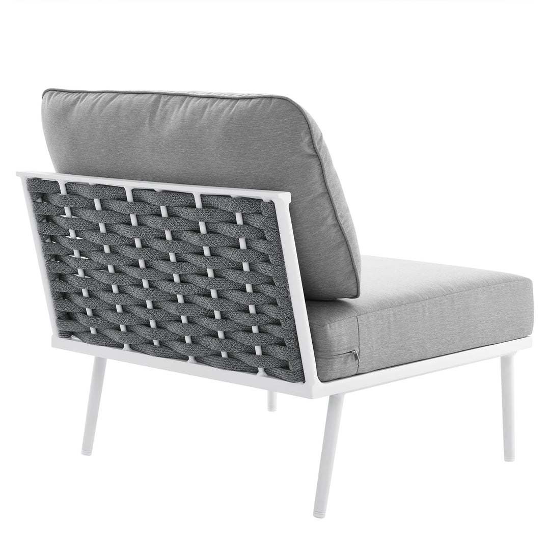 Style Outdoor Patio Aluminum Armless Chair