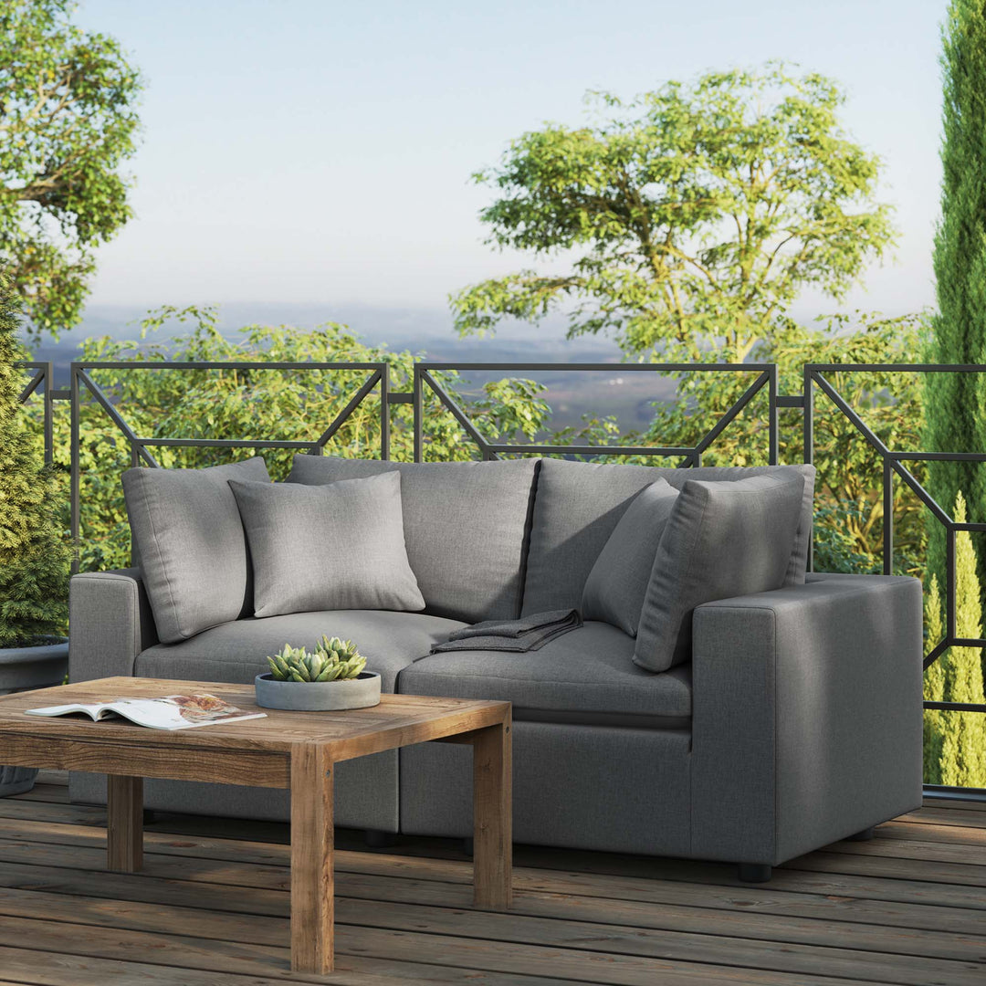 Cuddle Overfilled Outdoor Patio Loveseat