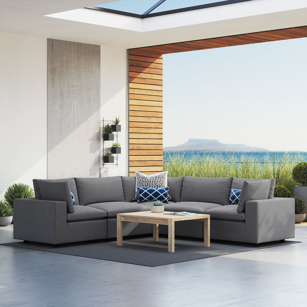 Cascade 5-Piece Sunbrella® Outdoor Patio Sectional Sofa