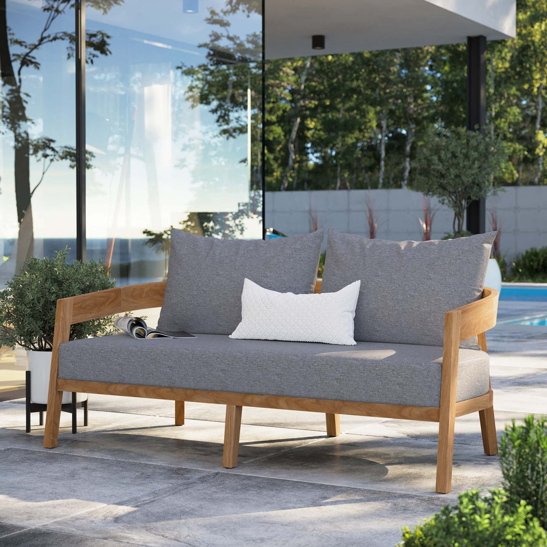 Brimwell Teak Wood Outdoor Patio Loveseat