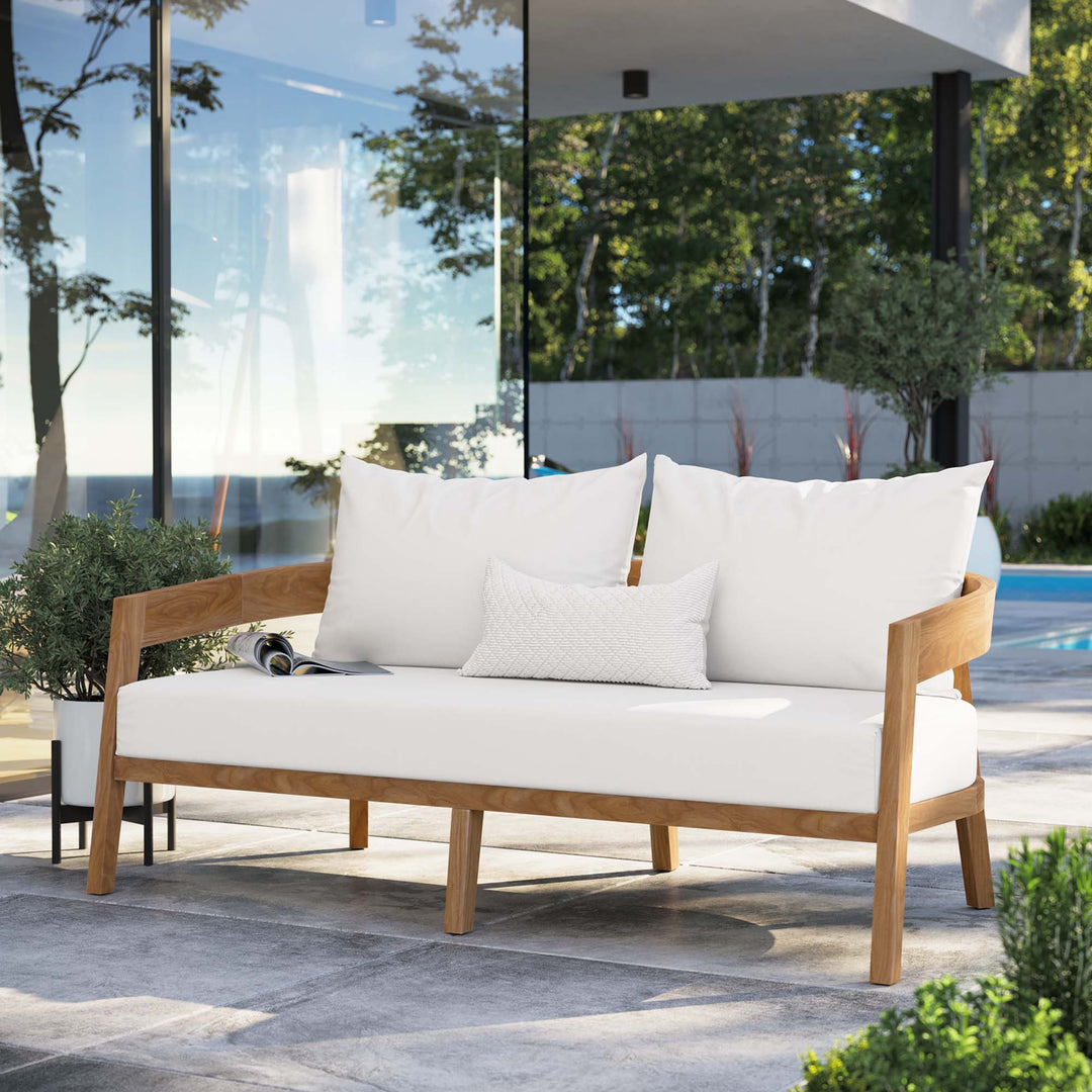 Brimwell Teak Wood Outdoor Patio Loveseat