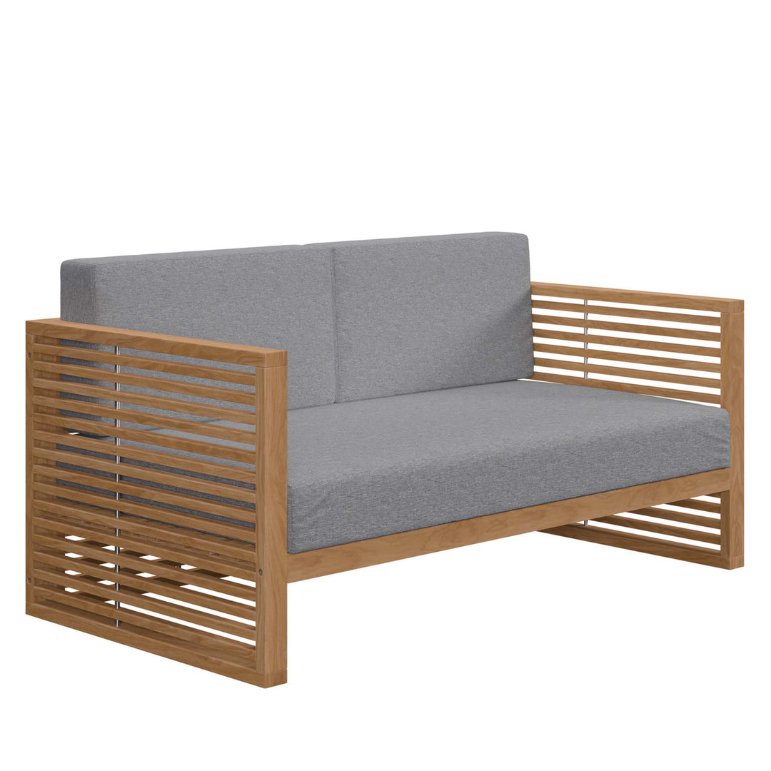 Chesapeake Teak Wood Outdoor Patio Loveseat