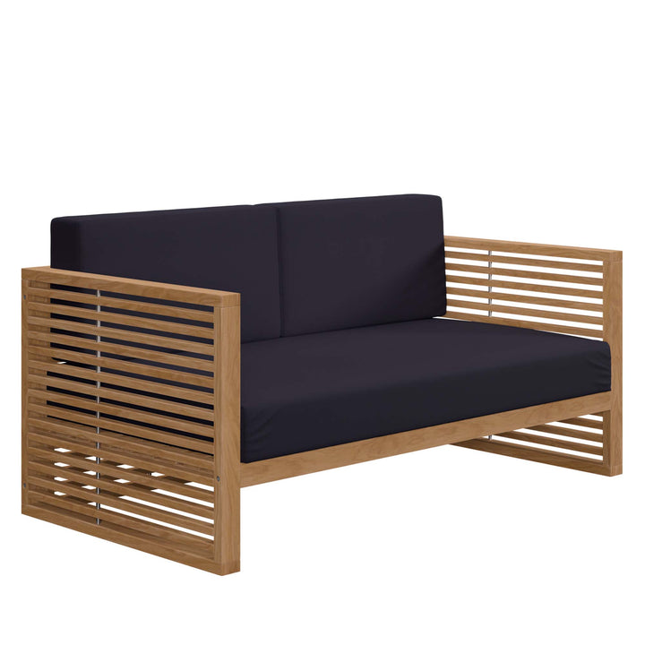 Chesapeake Teak Wood Outdoor Patio Loveseat