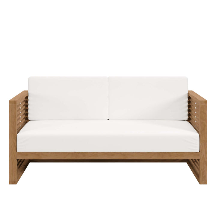 Chesapeake Teak Wood Outdoor Patio Loveseat