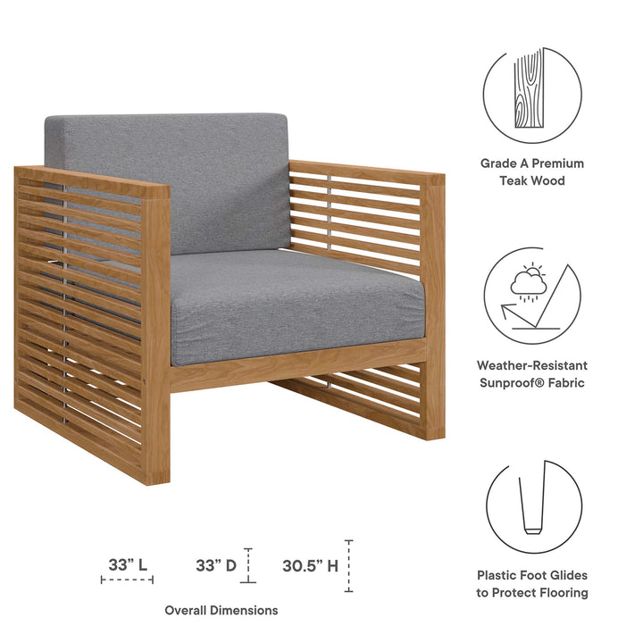 Carmel Teak Wood Outdoor Patio Armchair