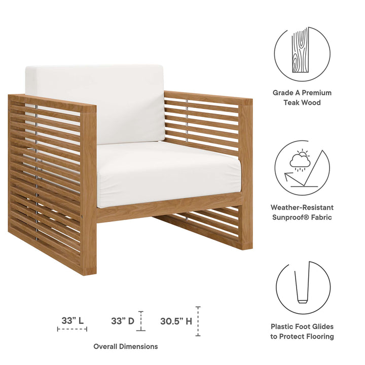 Carmel Teak Wood Outdoor Patio Armchair