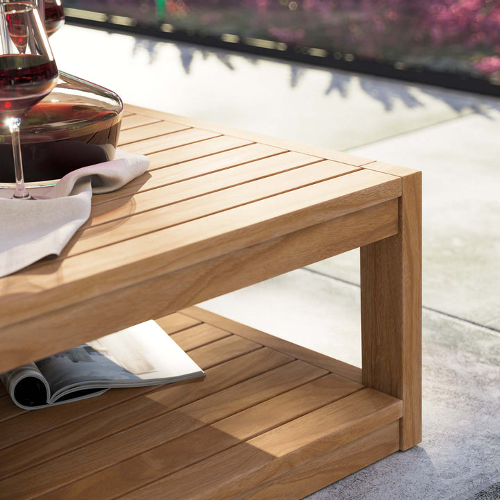 Catalina Teak Wood Outdoor Patio Coffee Table