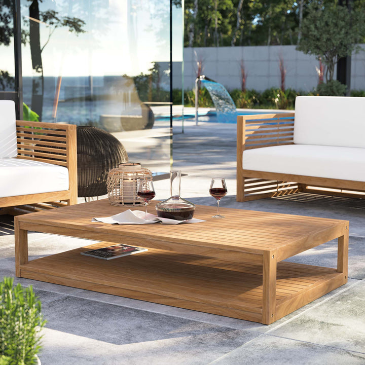 Catalina Teak Wood Outdoor Patio Coffee Table