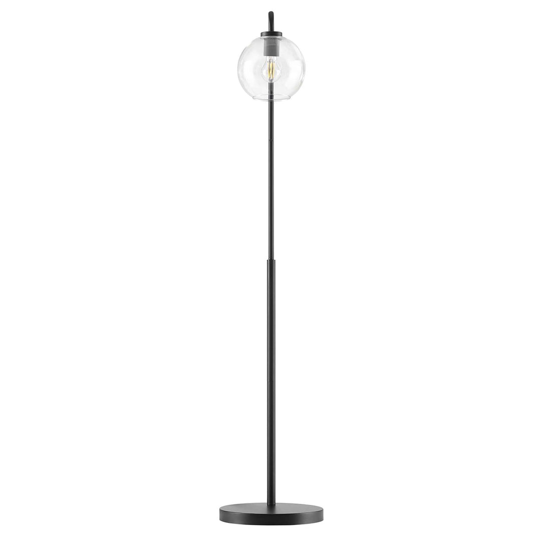 Sphere Shade Steel and Glass Floor Lamp