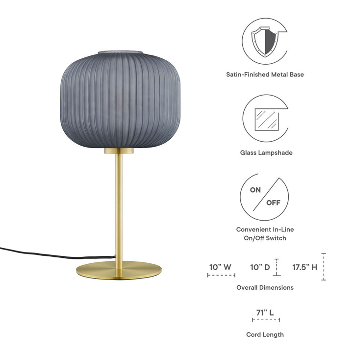 Radiance Globe Glass and Gold Table Lamp