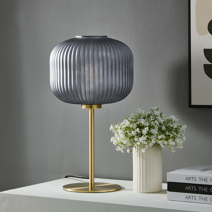 Radiance Globe Glass and Gold Table Lamp