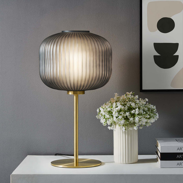 Radiance Globe Glass and Gold Table Lamp