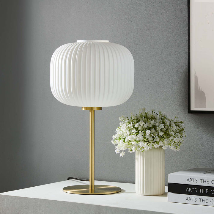 Radiance Globe Glass and Gold Table Lamp