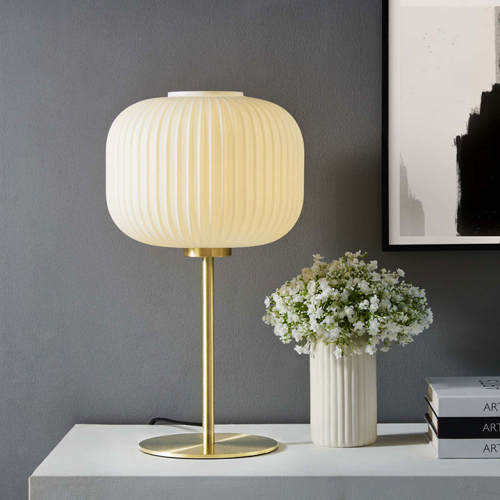 Radiance Globe Glass and Gold Table Lamp