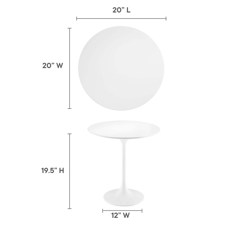 Luna 20" Round Wood Side Table