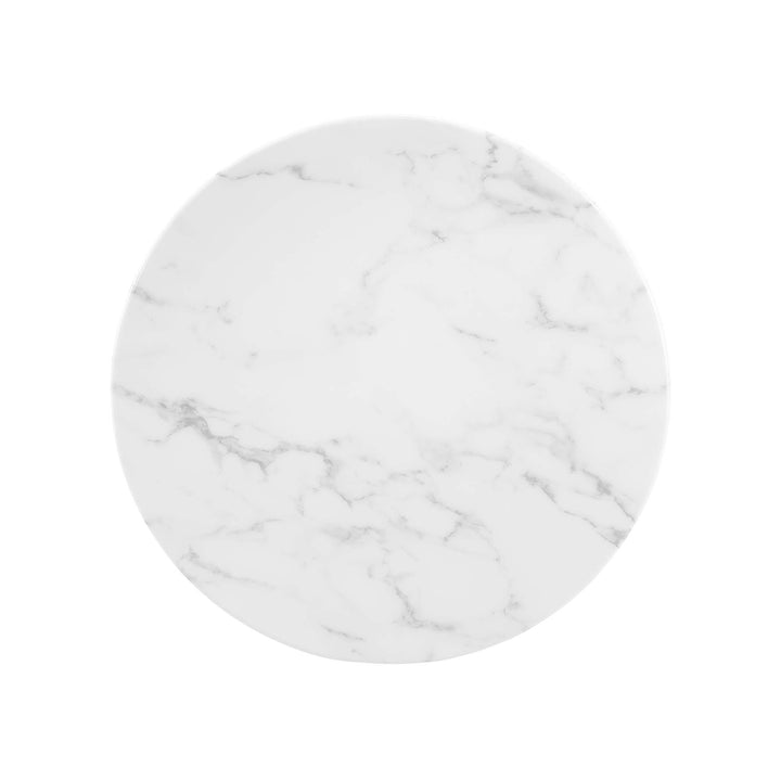 Lippa 20" Round Replica Marble Side Table