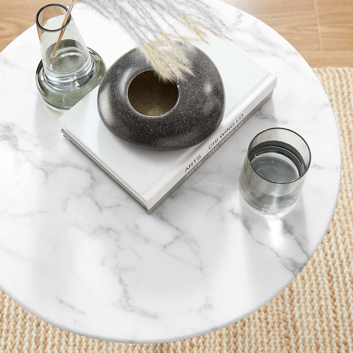 Lippa 20" Round Replica Marble Side Table