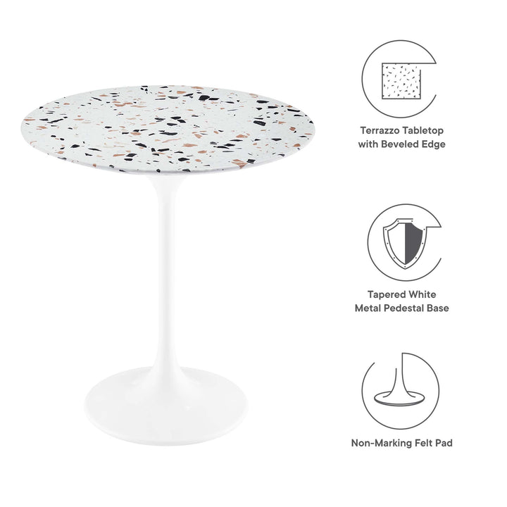 Luna 20" Round Terrazzo Table