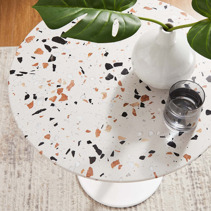 Luna 20" Round Terrazzo Table
