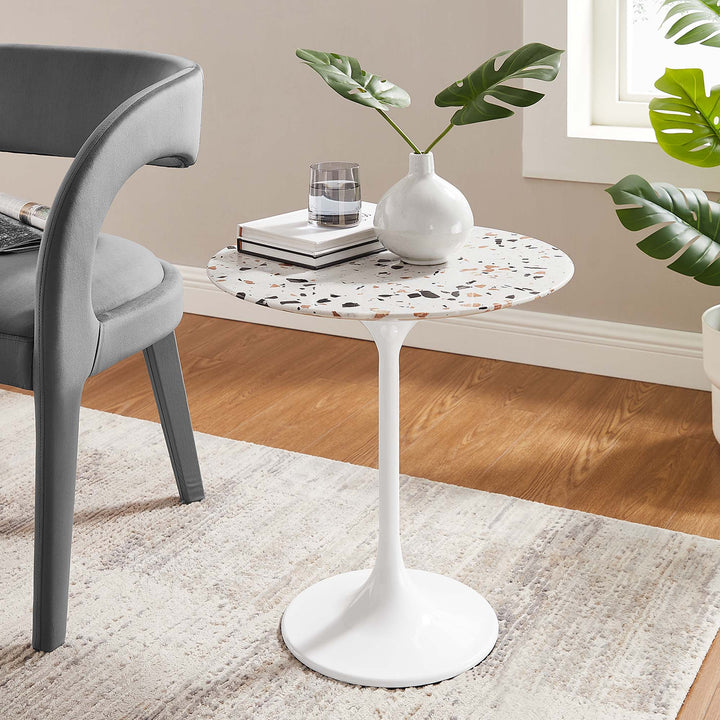 Luna 20" Round Terrazzo Table