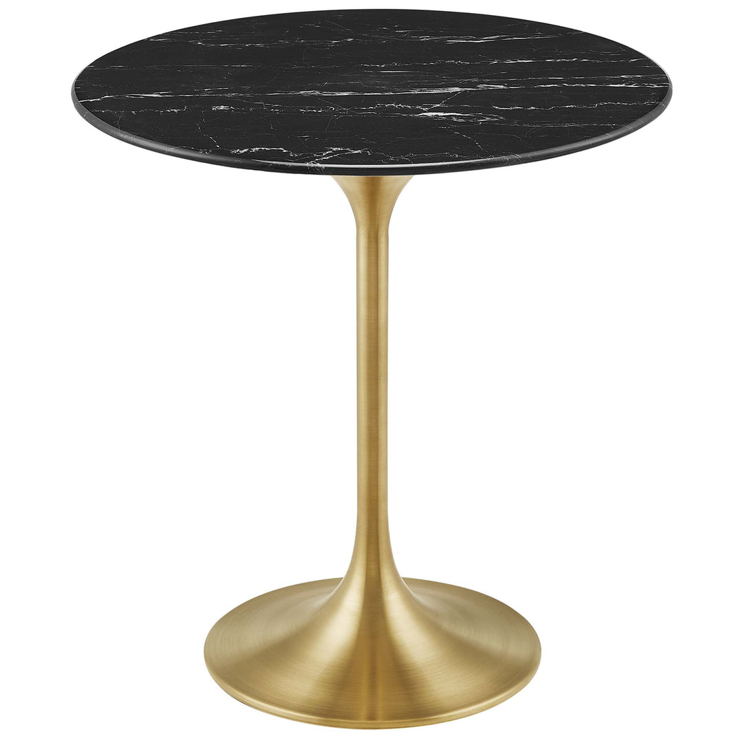 Luna 20" Round Resin Marble Side Table