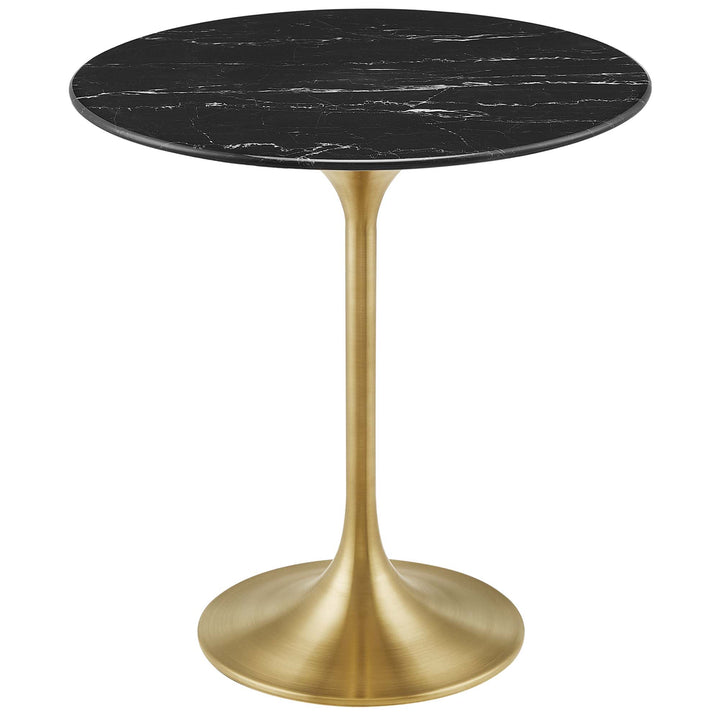 Luna 20" Round Resin Marble Side Table
